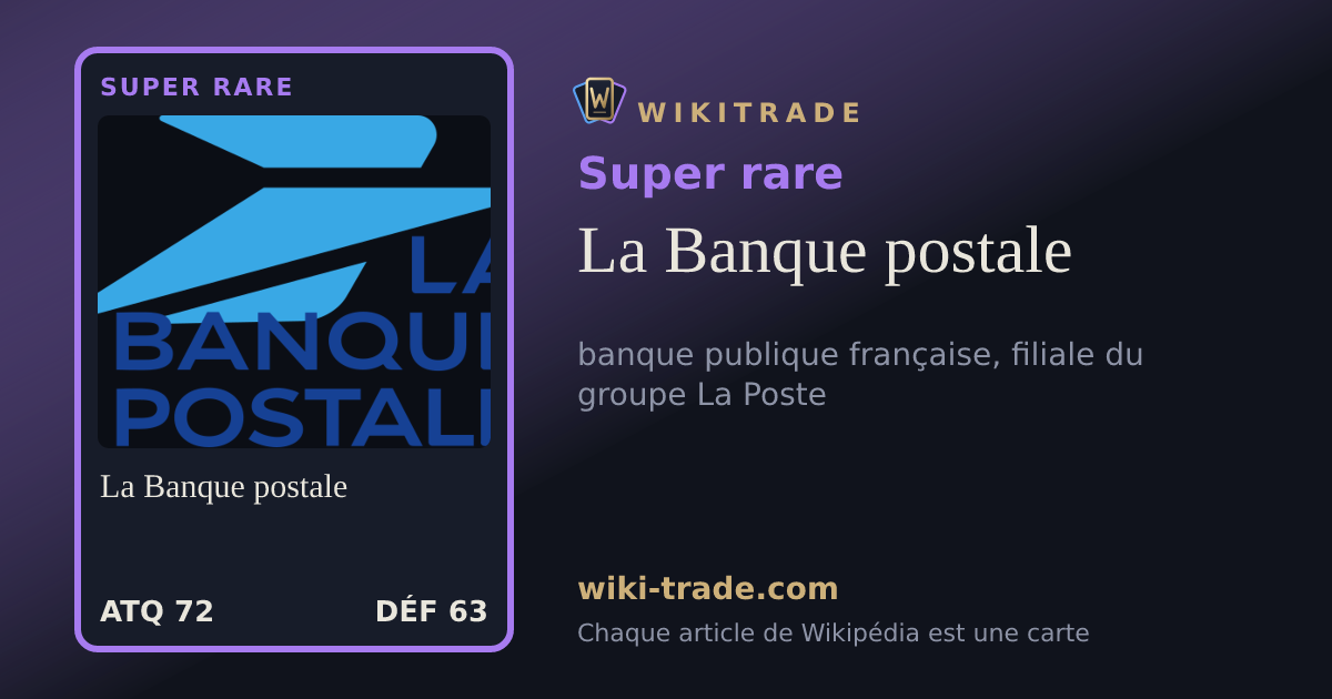 La Banque postale — carte Super rare