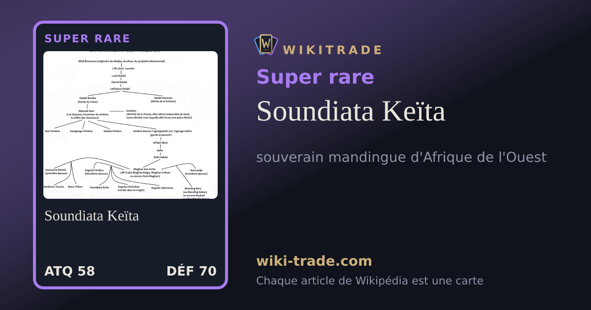 Soundiata Keïta — carte Super rare