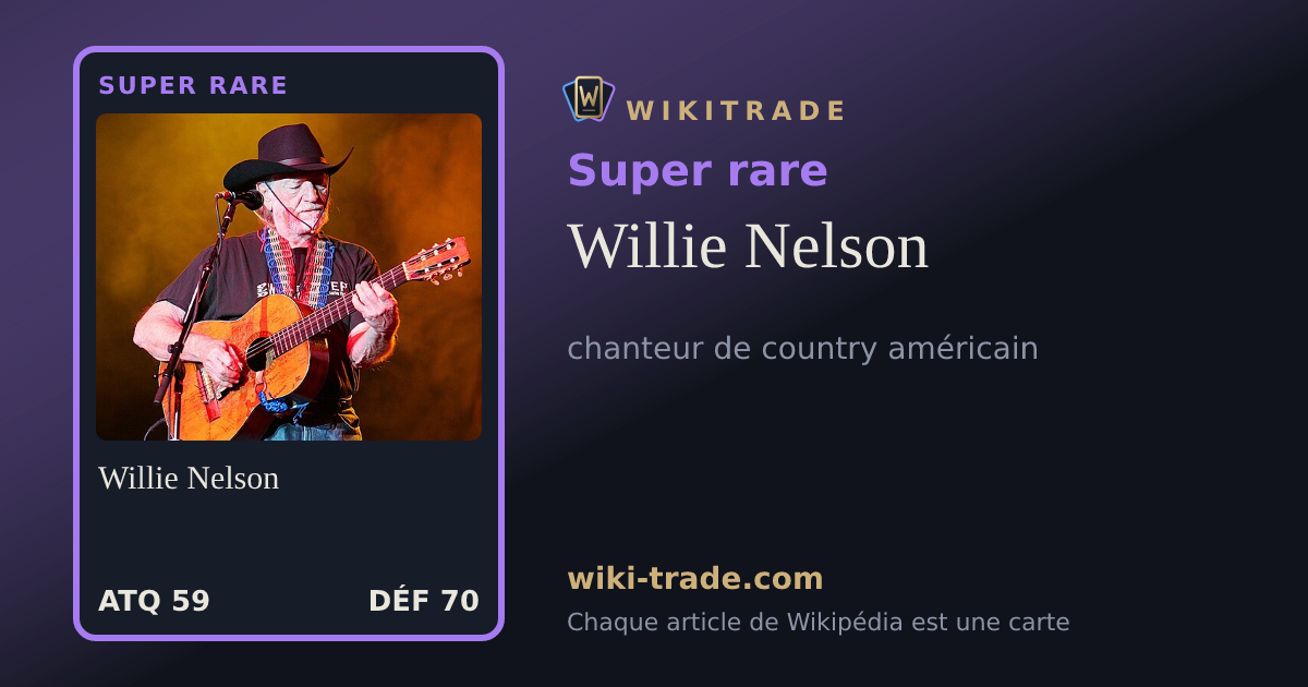 Willie Nelson — carte Super rare