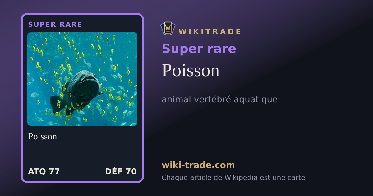 Poisson — carte Super rare