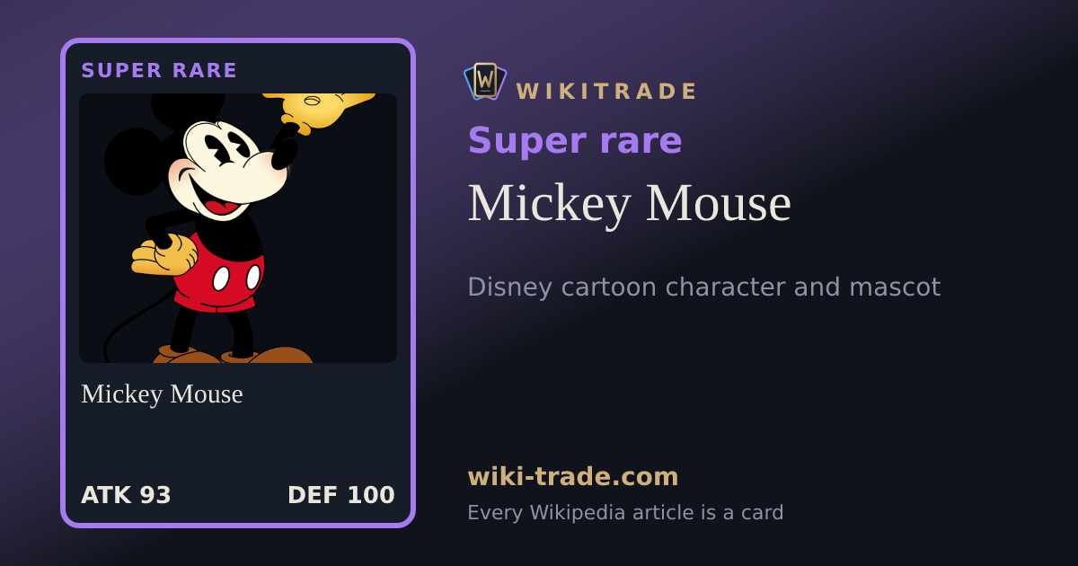Mickey Mouse — Super rare card