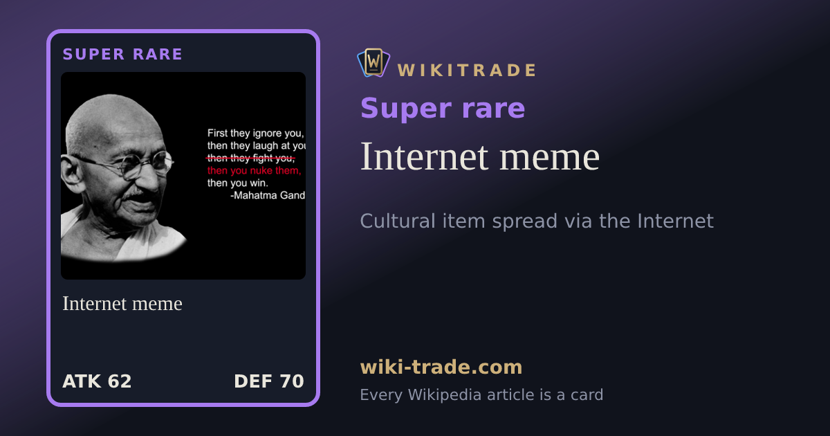 Internet meme — Super rare card