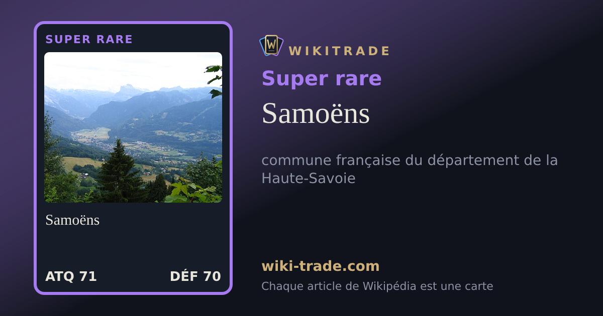 Samoëns — carte Super rare
