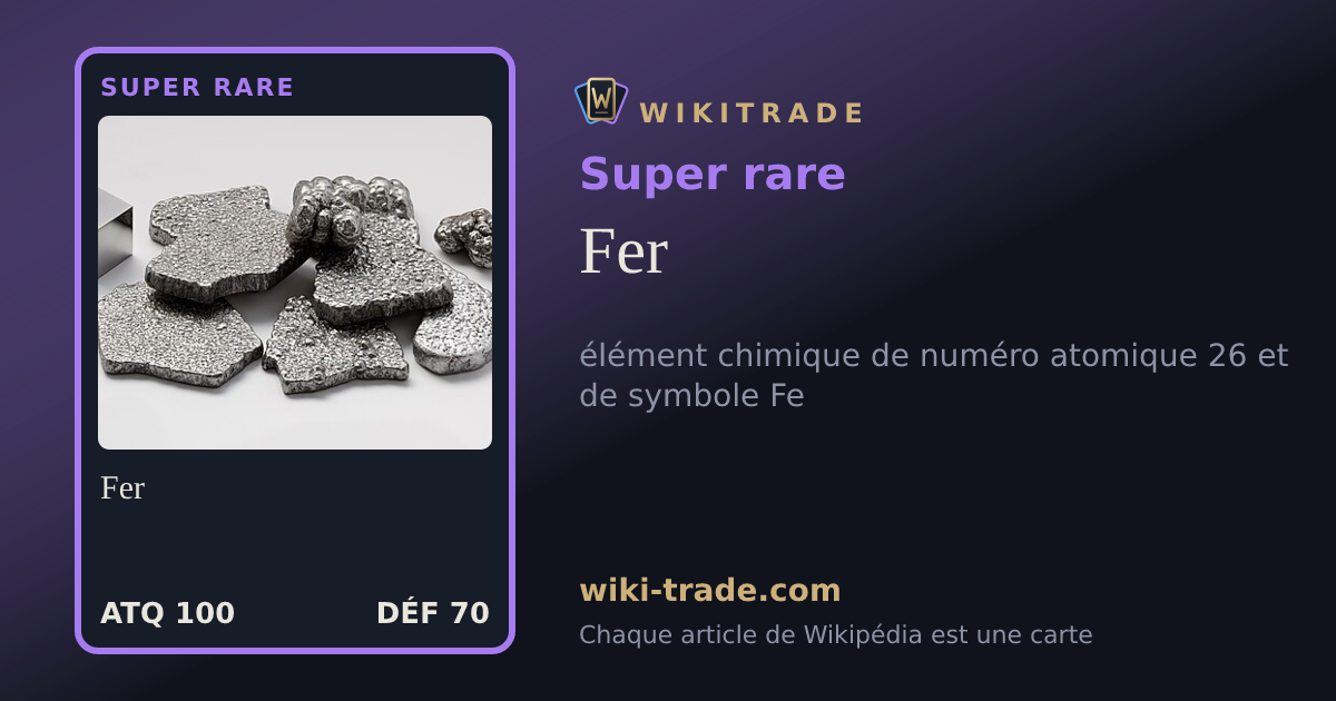 Fer — carte Super rare