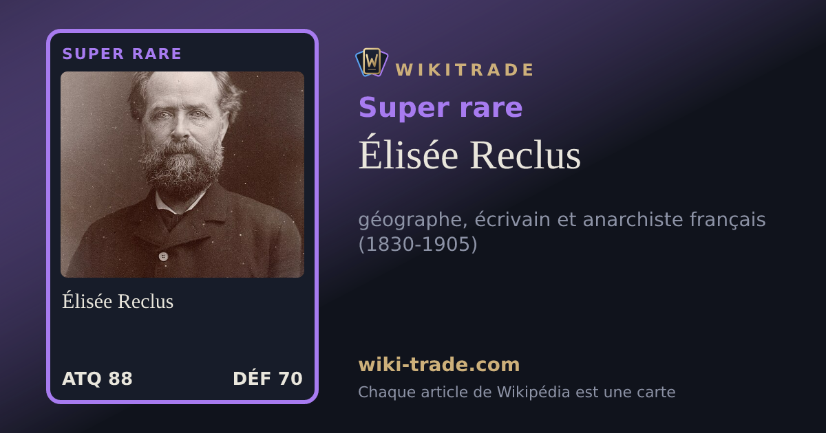 Élisée Reclus — carte Super rare