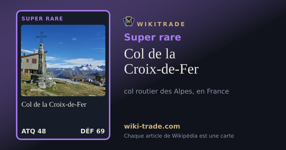 Col de la Croix-de-Fer — carte Super rare