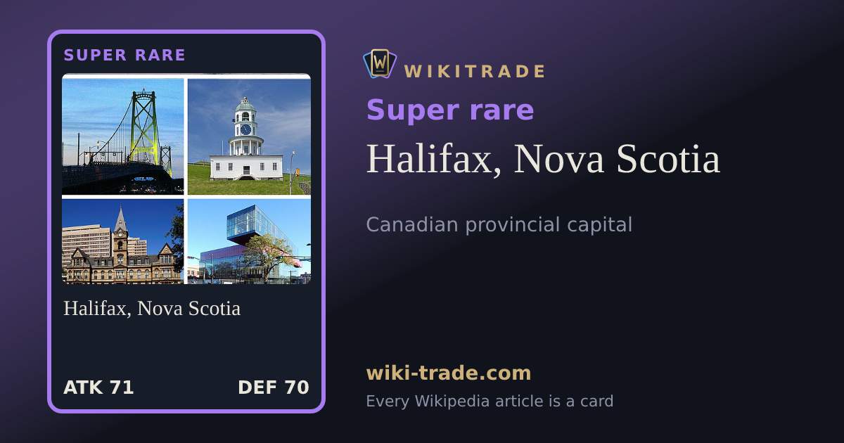 Halifax, Nova Scotia — Super rare card