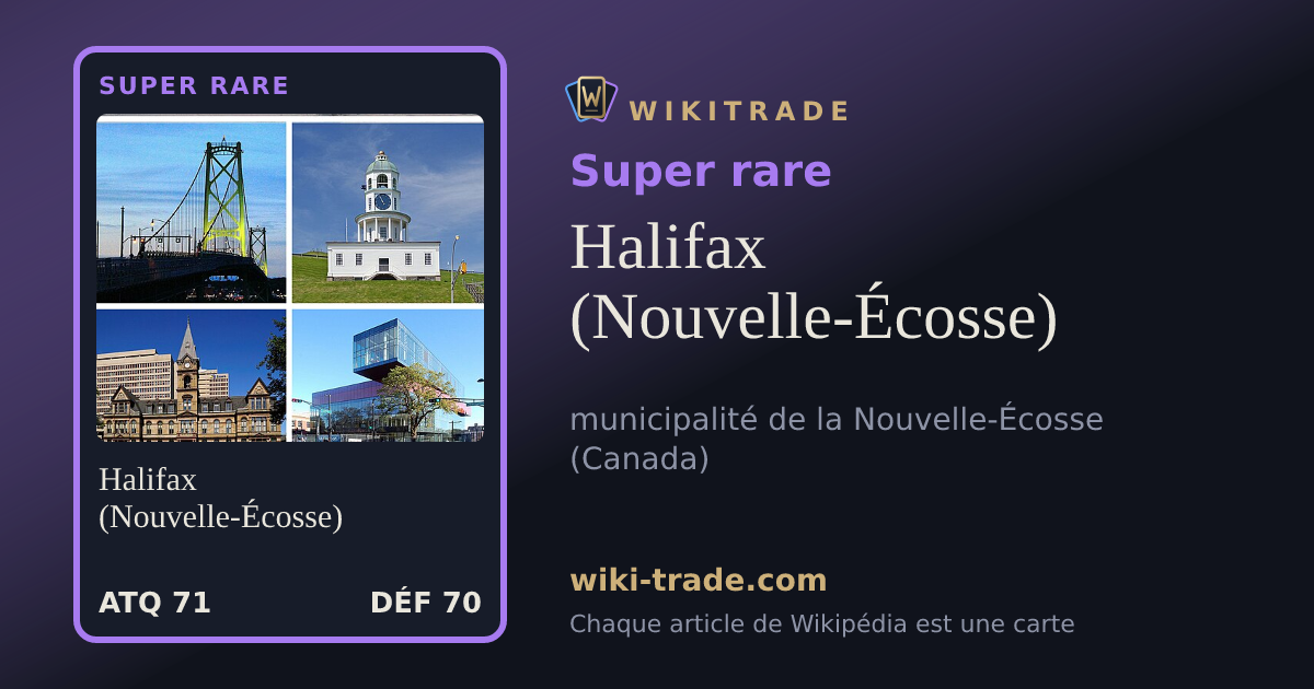 Halifax (Nouvelle-Écosse) — carte Super rare