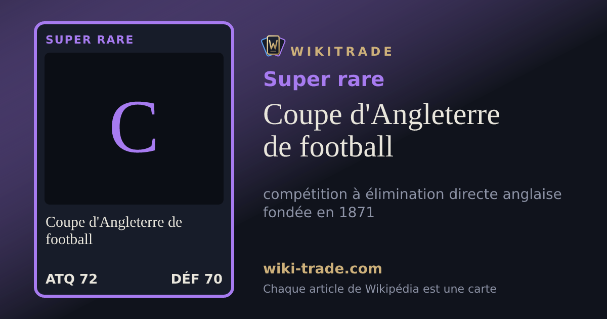 Coupe d'Angleterre de football — carte Super rare