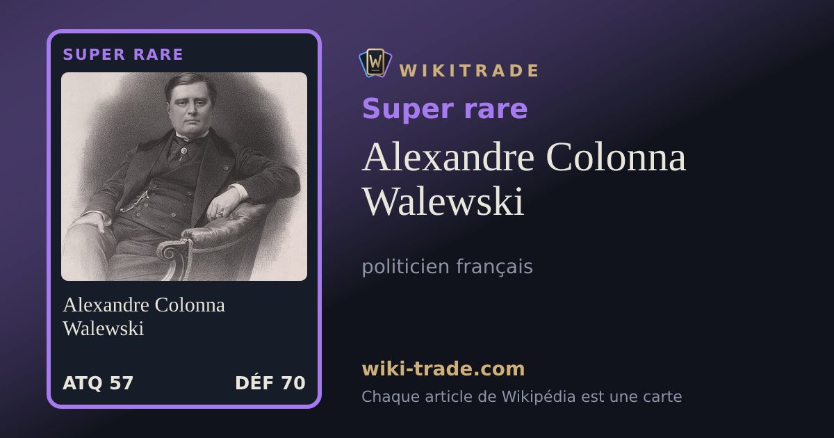 Alexandre Colonna Walewski — carte Super rare