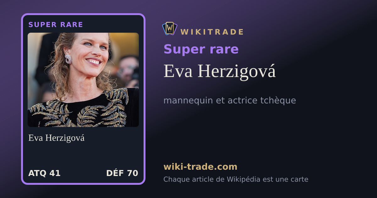 Eva Herzigová — carte Super rare