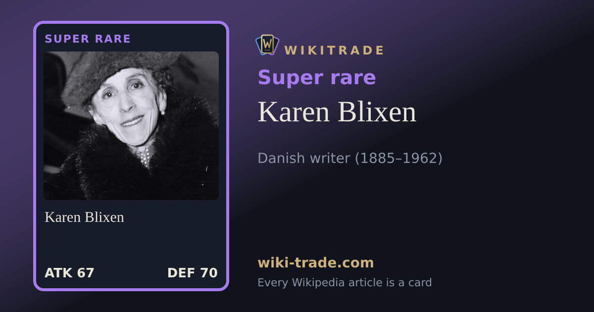 Karen Blixen — Super rare card
