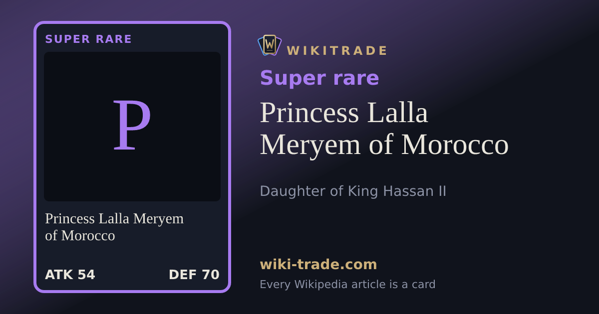 Princess Lalla Meryem of Morocco — Super rare card