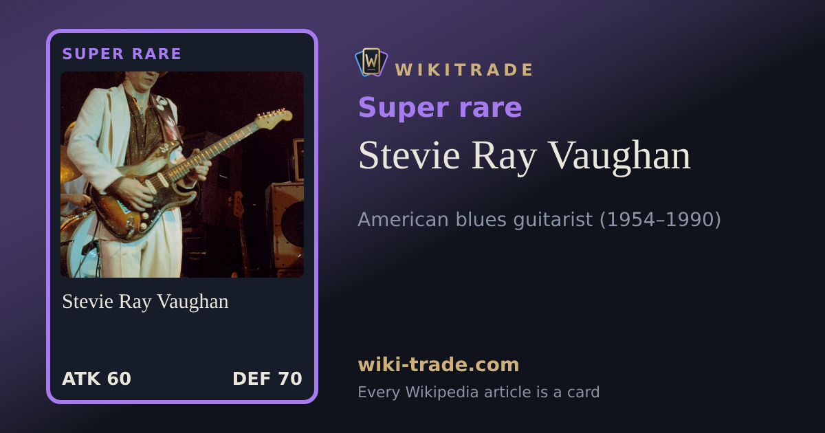 Stevie Ray Vaughan — Super rare card
