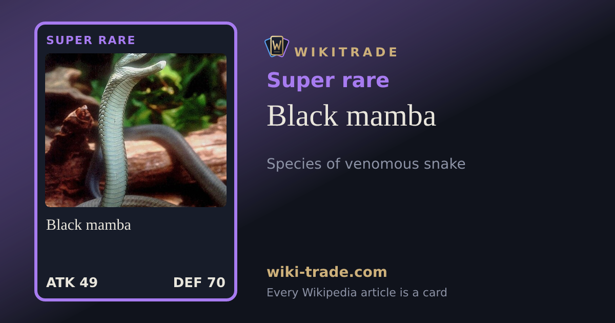 Black mamba — Super rare card