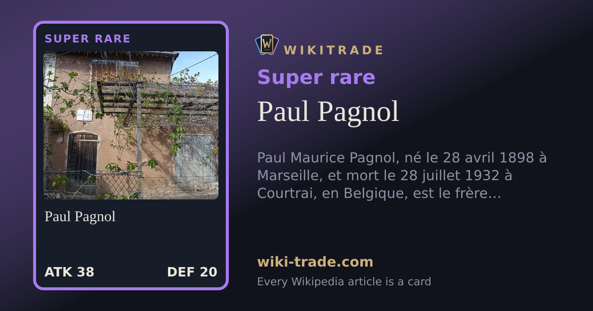 Paul Pagnol — Super rare card