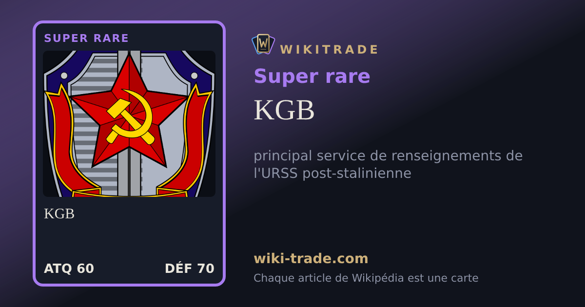 KGB — carte Super rare