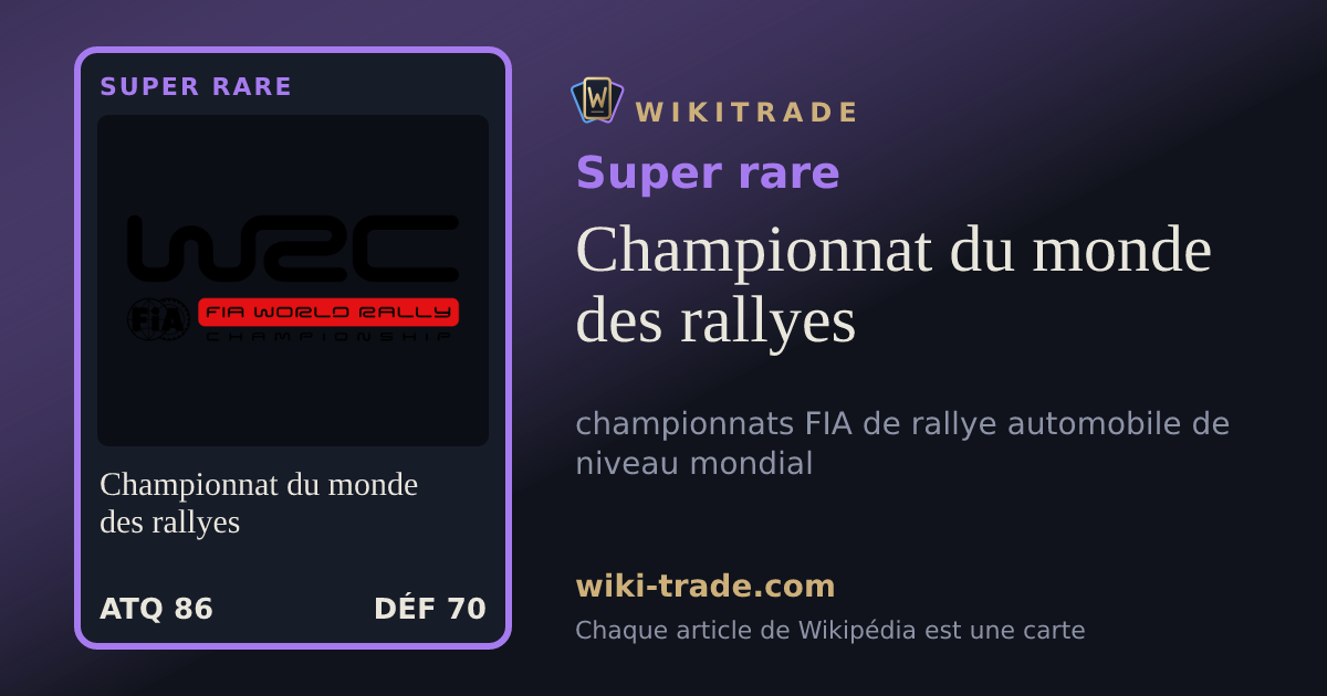 Championnat du monde des rallyes — carte Super rare