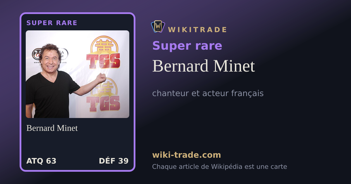 Bernard Minet — carte Super rare