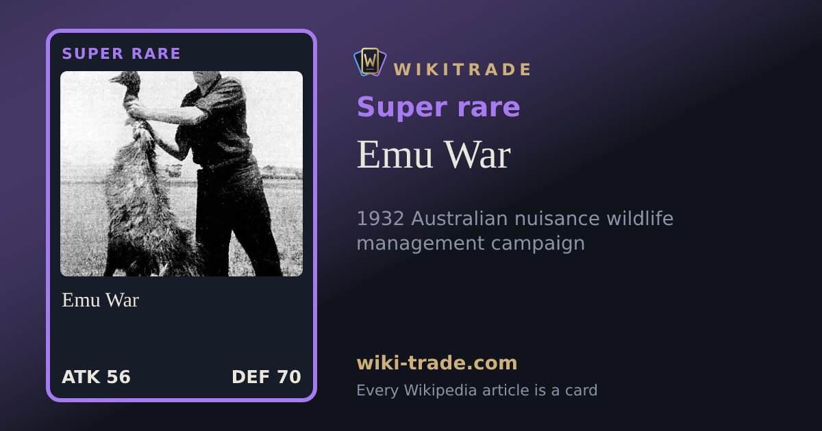 Emu War — Super rare card