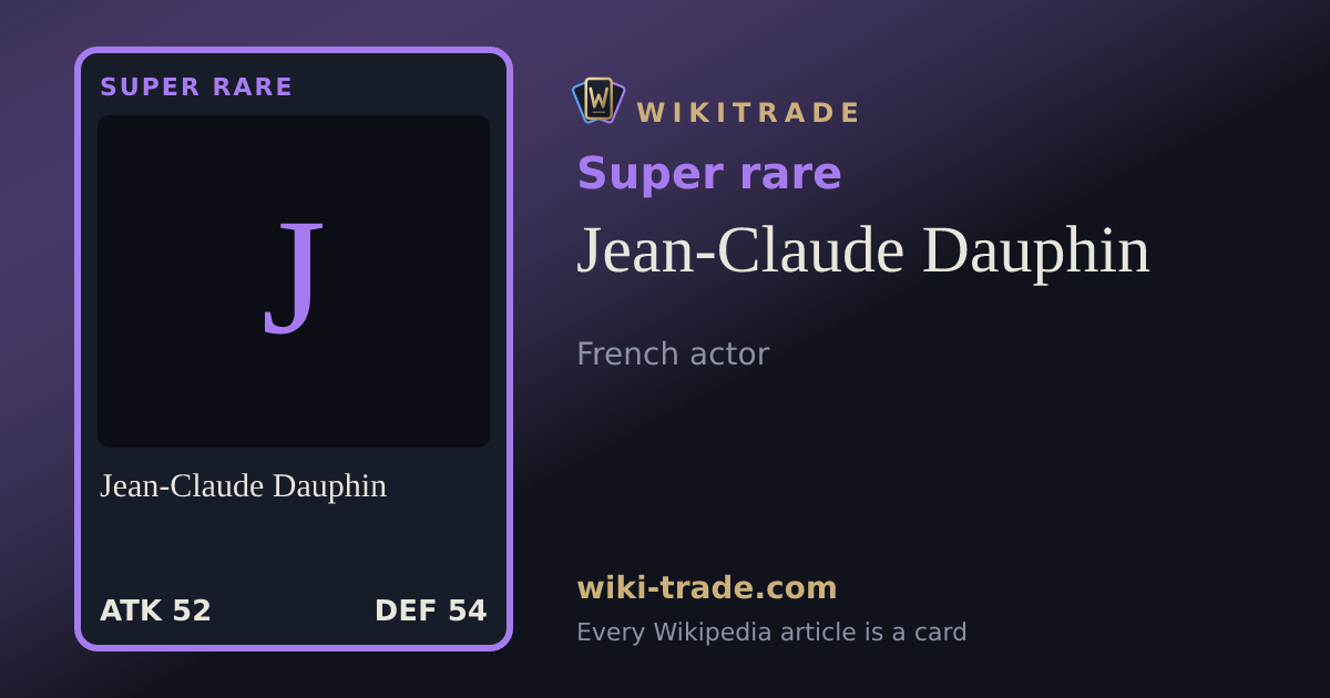 Jean-Claude Dauphin — Super rare card