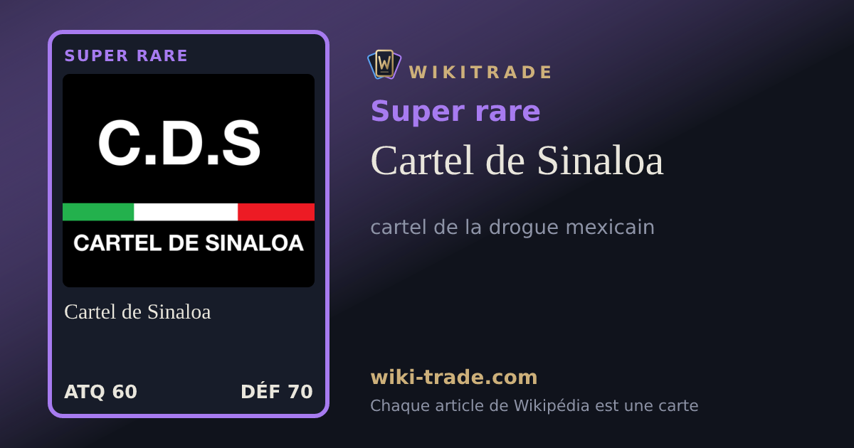 Cartel de Sinaloa — carte Super rare
