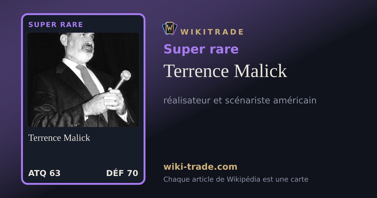 Terrence Malick — carte Super rare