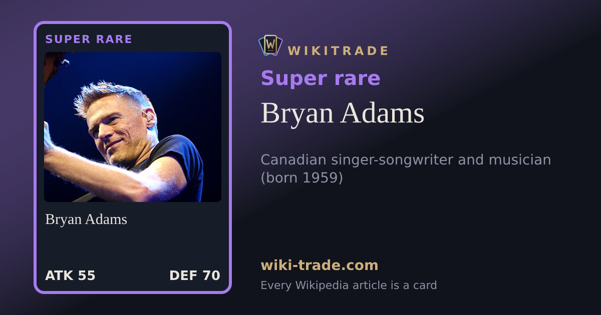 Bryan Adams — Super rare card