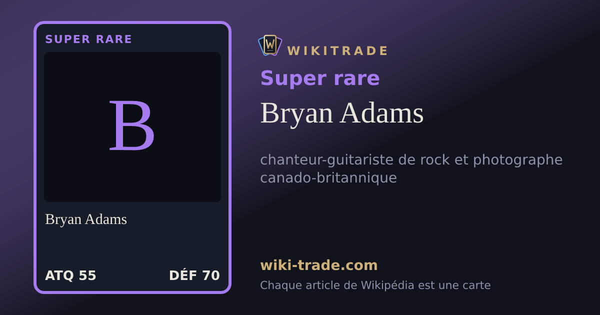 Bryan Adams — carte Super rare
