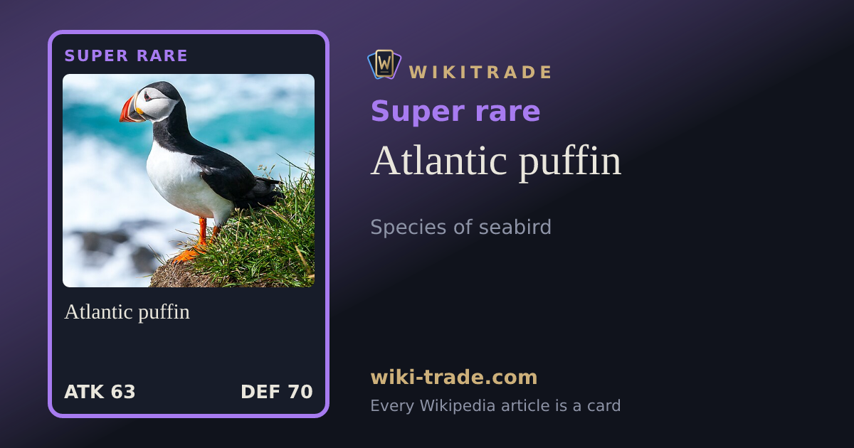 Atlantic puffin — Super rare card