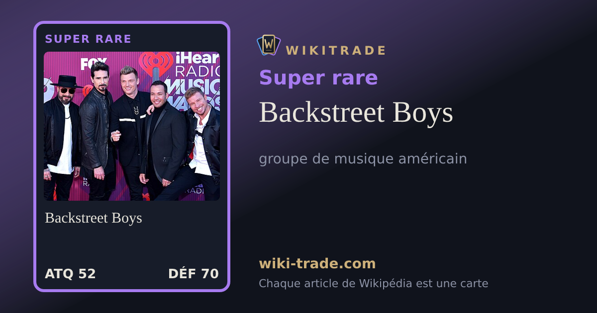 Backstreet Boys — carte Super rare
