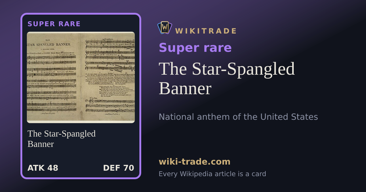 The Star-Spangled Banner — Super rare card