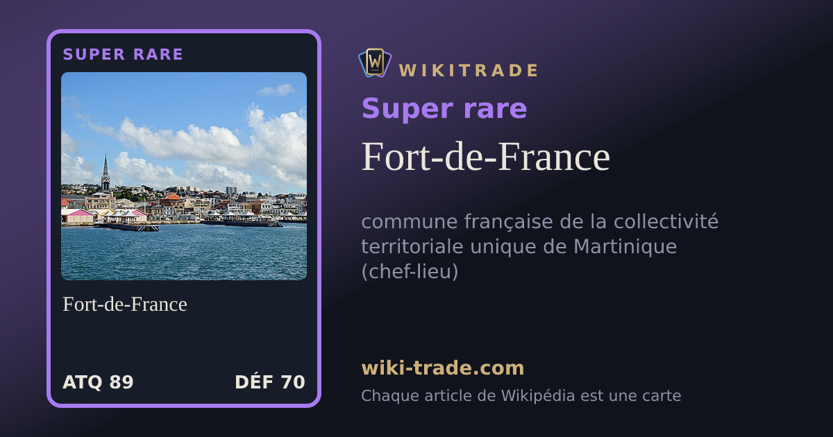 Fort-de-France — carte Super rare