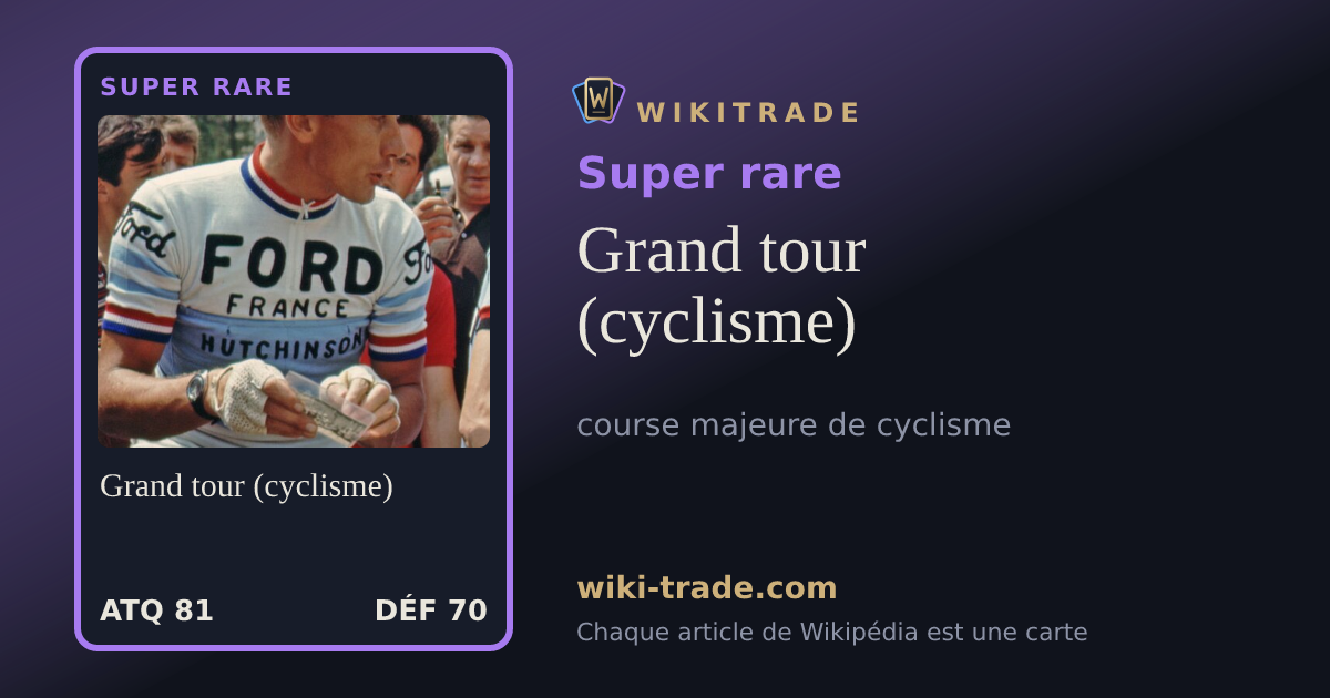 Grand tour (cyclisme) — carte Super rare