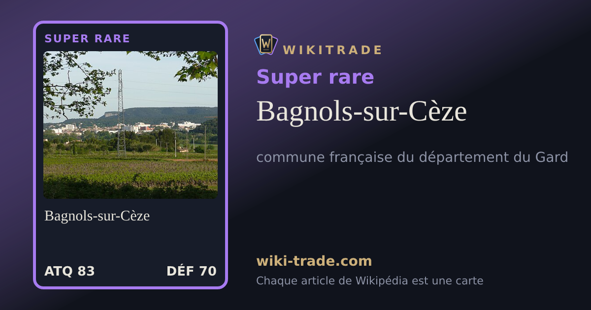 Bagnols-sur-Cèze — carte Super rare