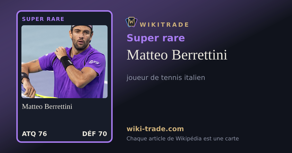 Matteo Berrettini — carte Super rare