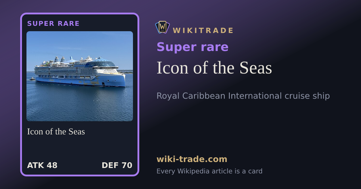 Icon of the Seas — Super rare card