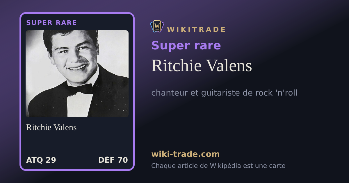 Ritchie Valens — carte Super rare