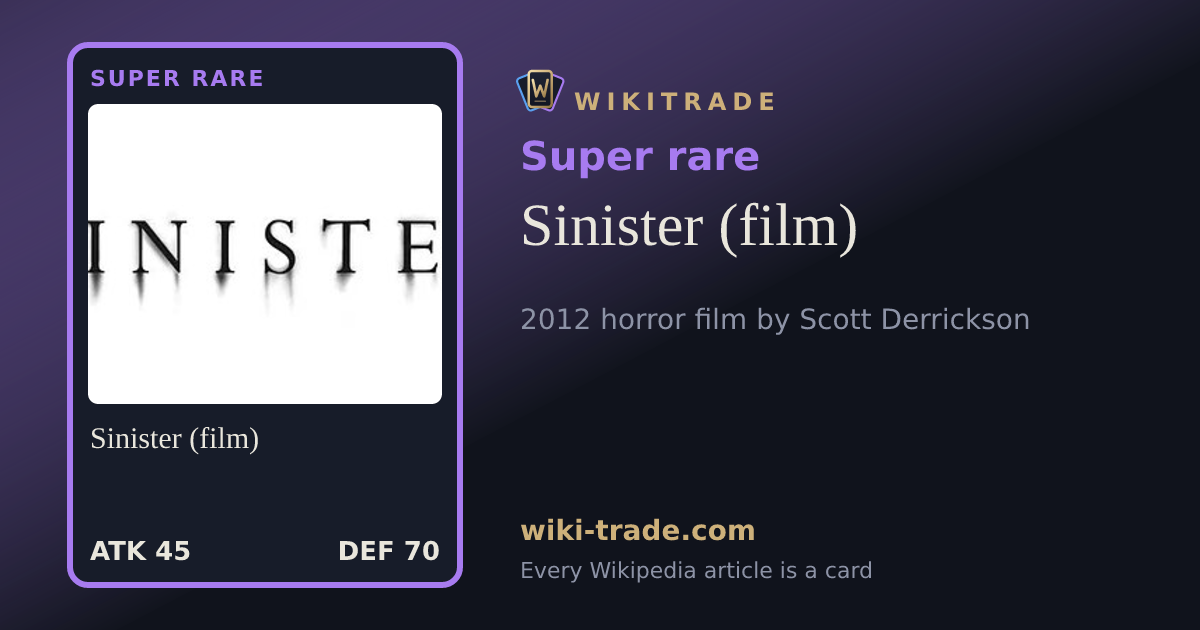 Sinister (film) — Super rare card