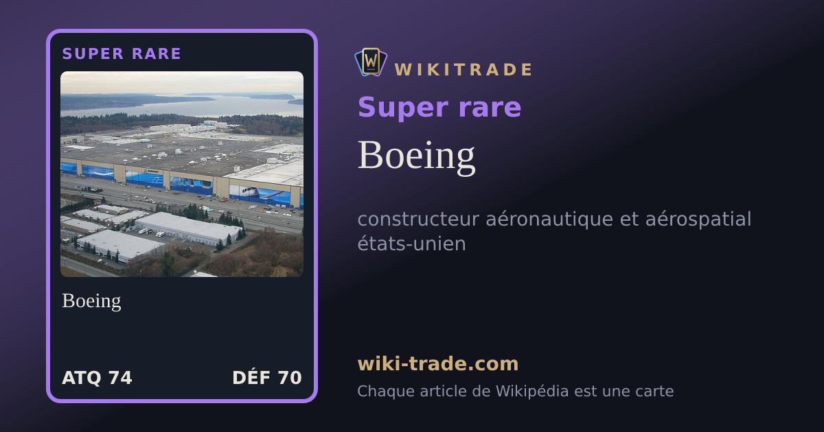 Boeing — carte Super rare