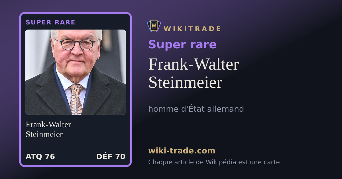 Frank-Walter Steinmeier — carte Super rare