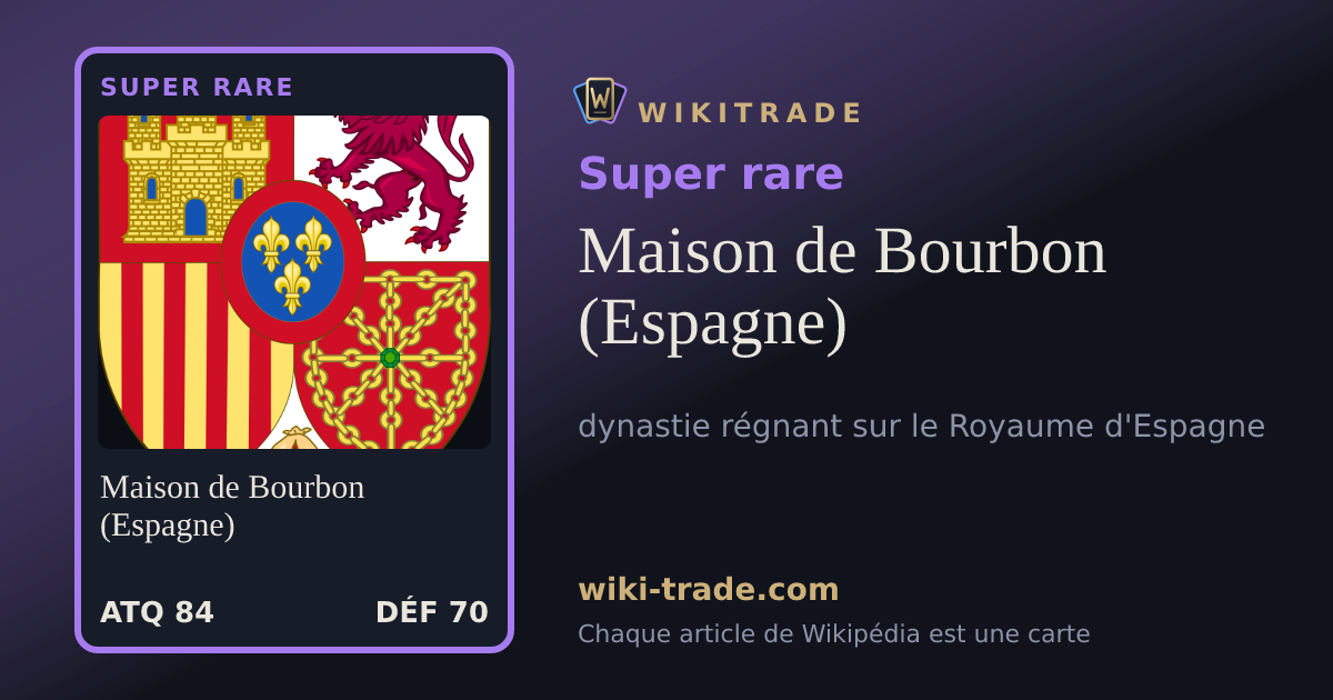 Maison de Bourbon (Espagne) — carte Super rare