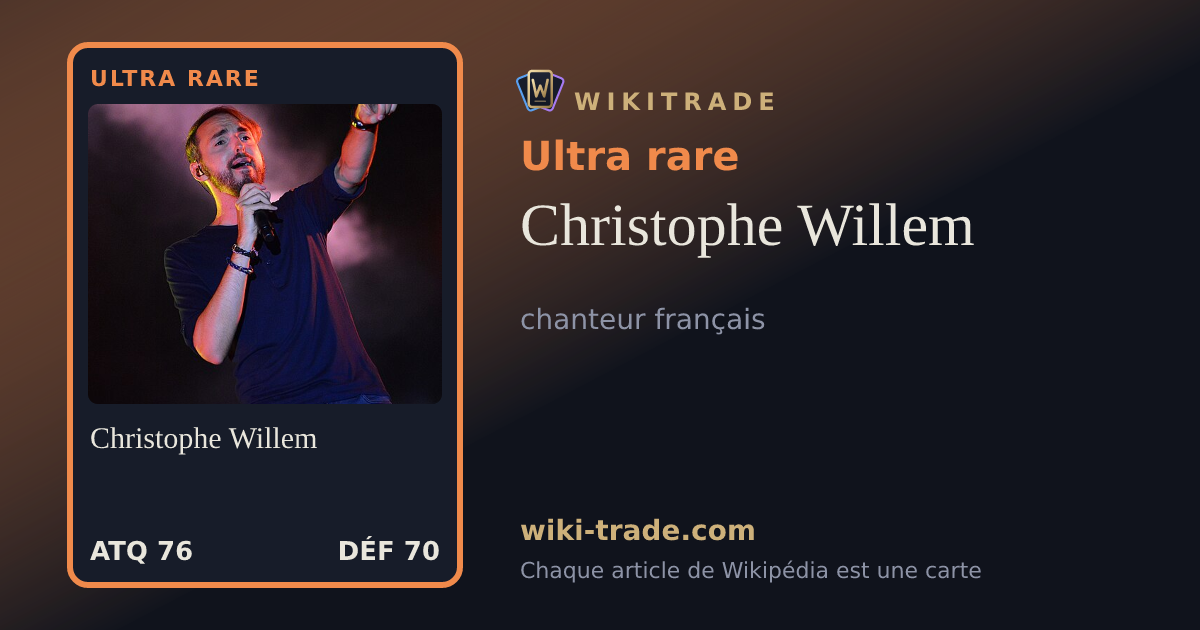 Christophe Willem — carte Ultra rare