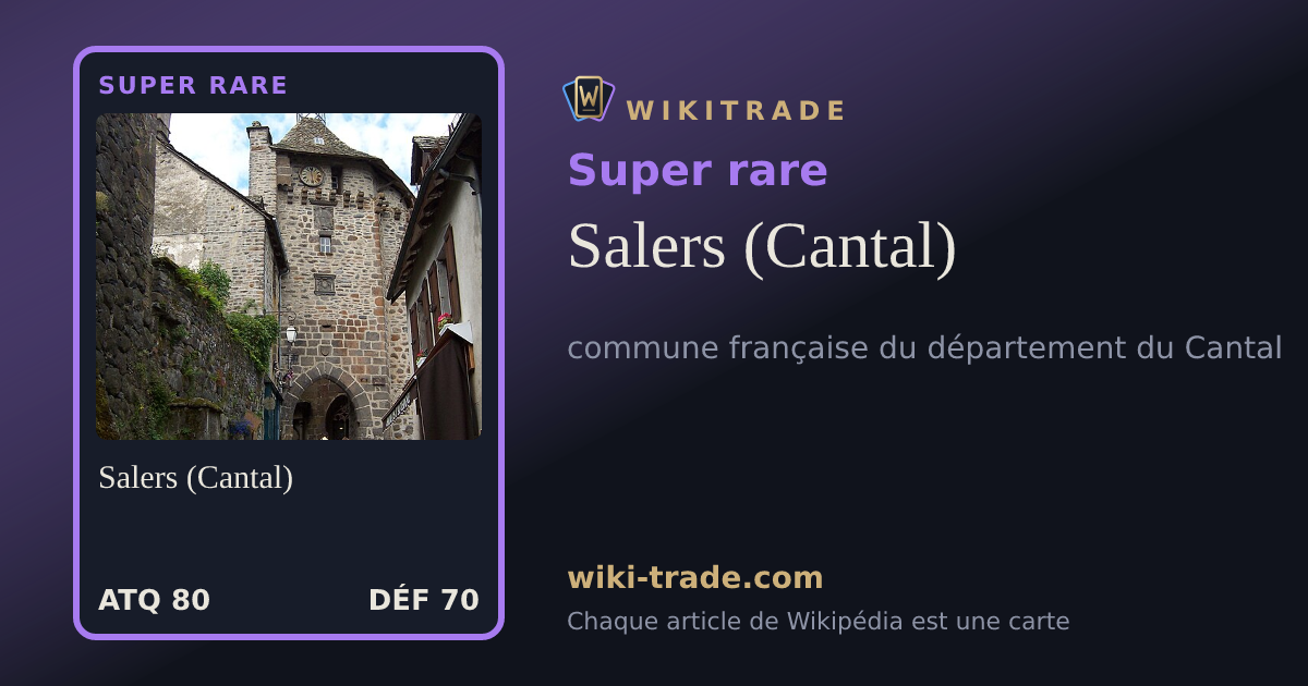 Salers (Cantal) — carte Super rare