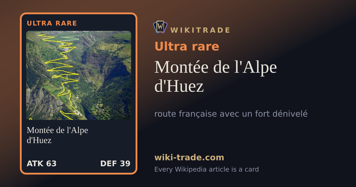 Montée de l'Alpe d'Huez — Ultra rare card