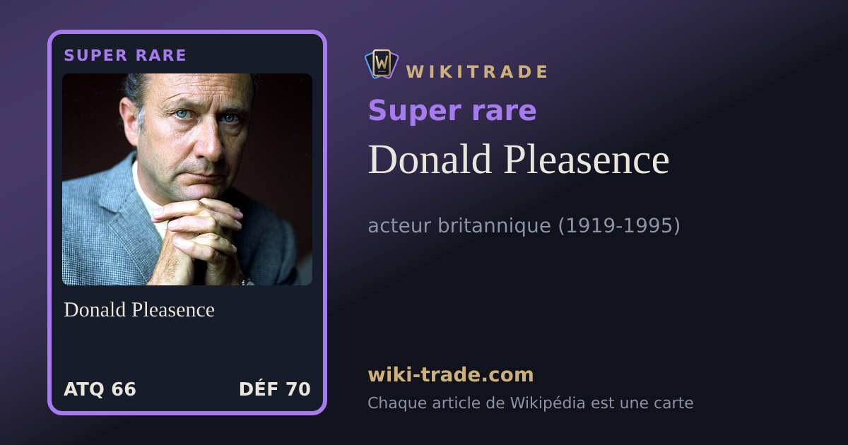 Donald Pleasence — carte Super rare