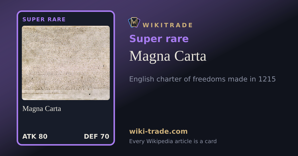 Magna Carta — Super rare card
