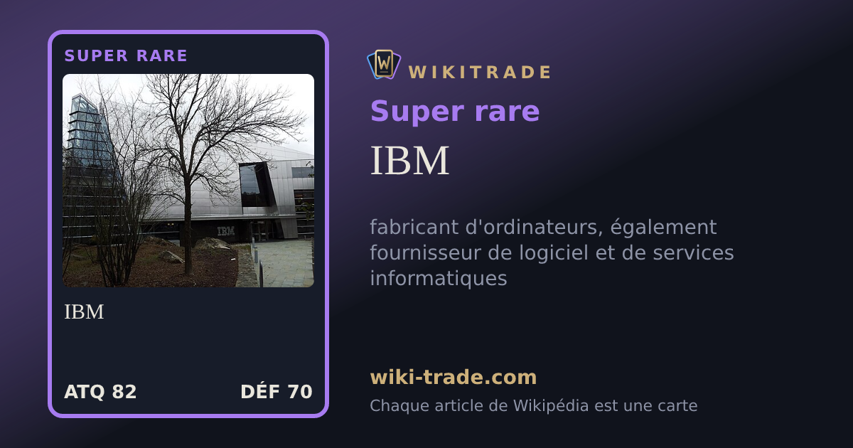 IBM — carte Super rare
