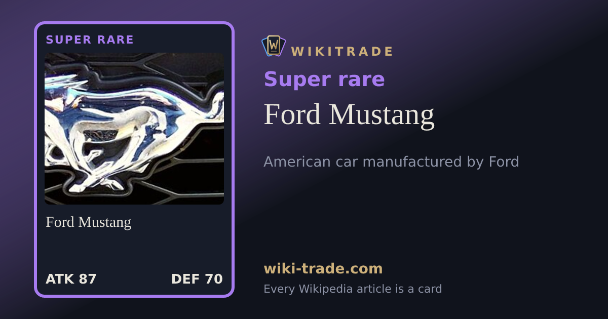 Ford Mustang — Super rare card