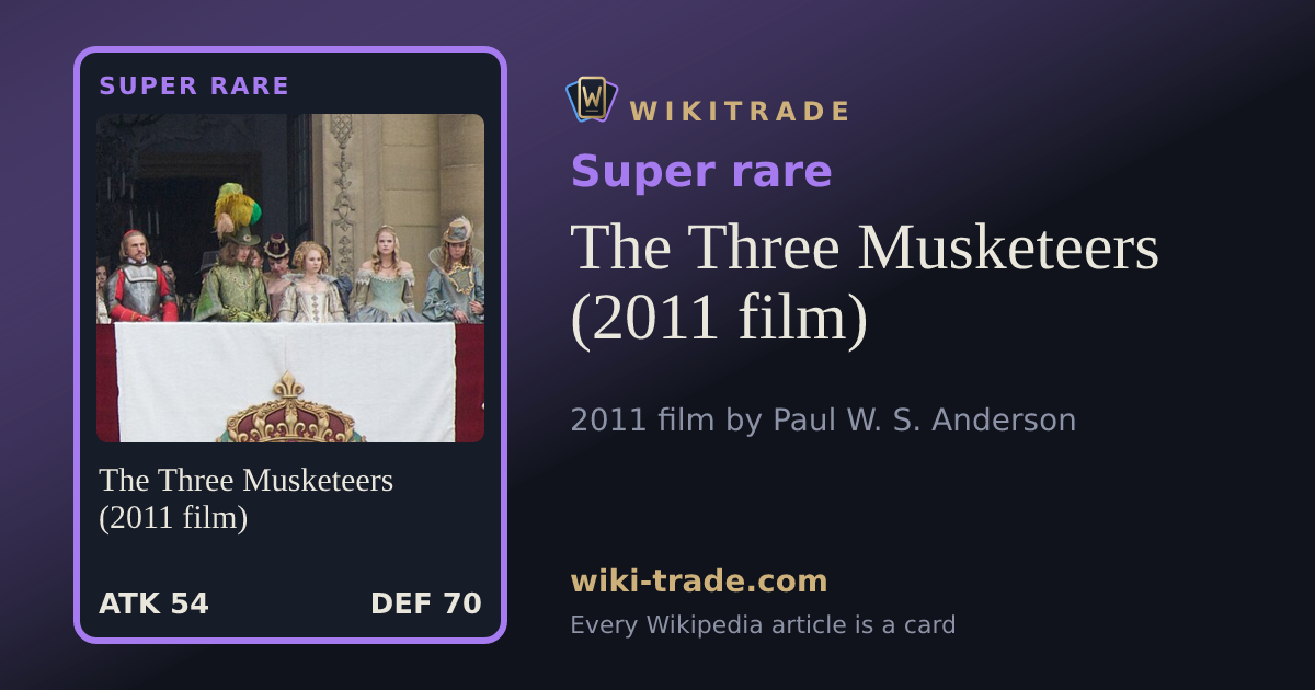 The Three Musketeers (2011 film) — Super rare card